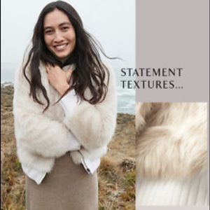 Banana republic faux fur bomber